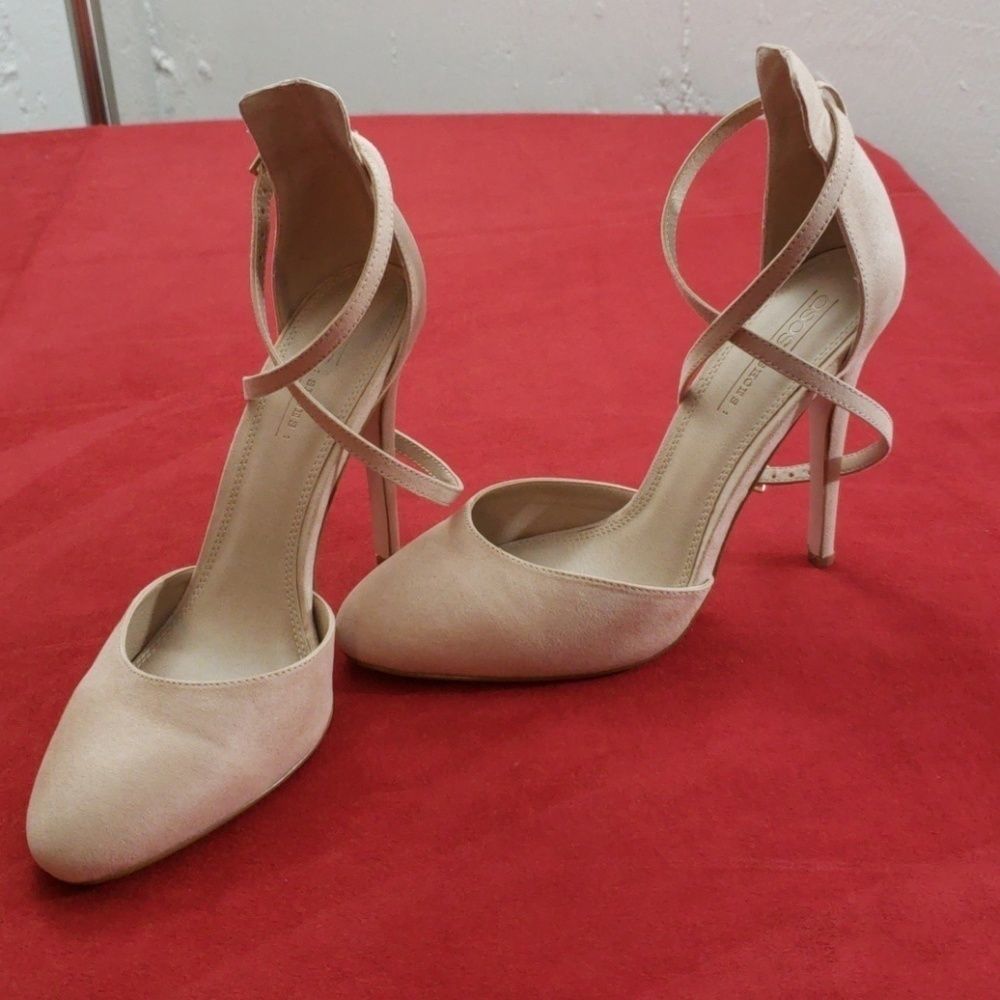 ASOS pink suede heels 8.5 - Picture 4 of 6